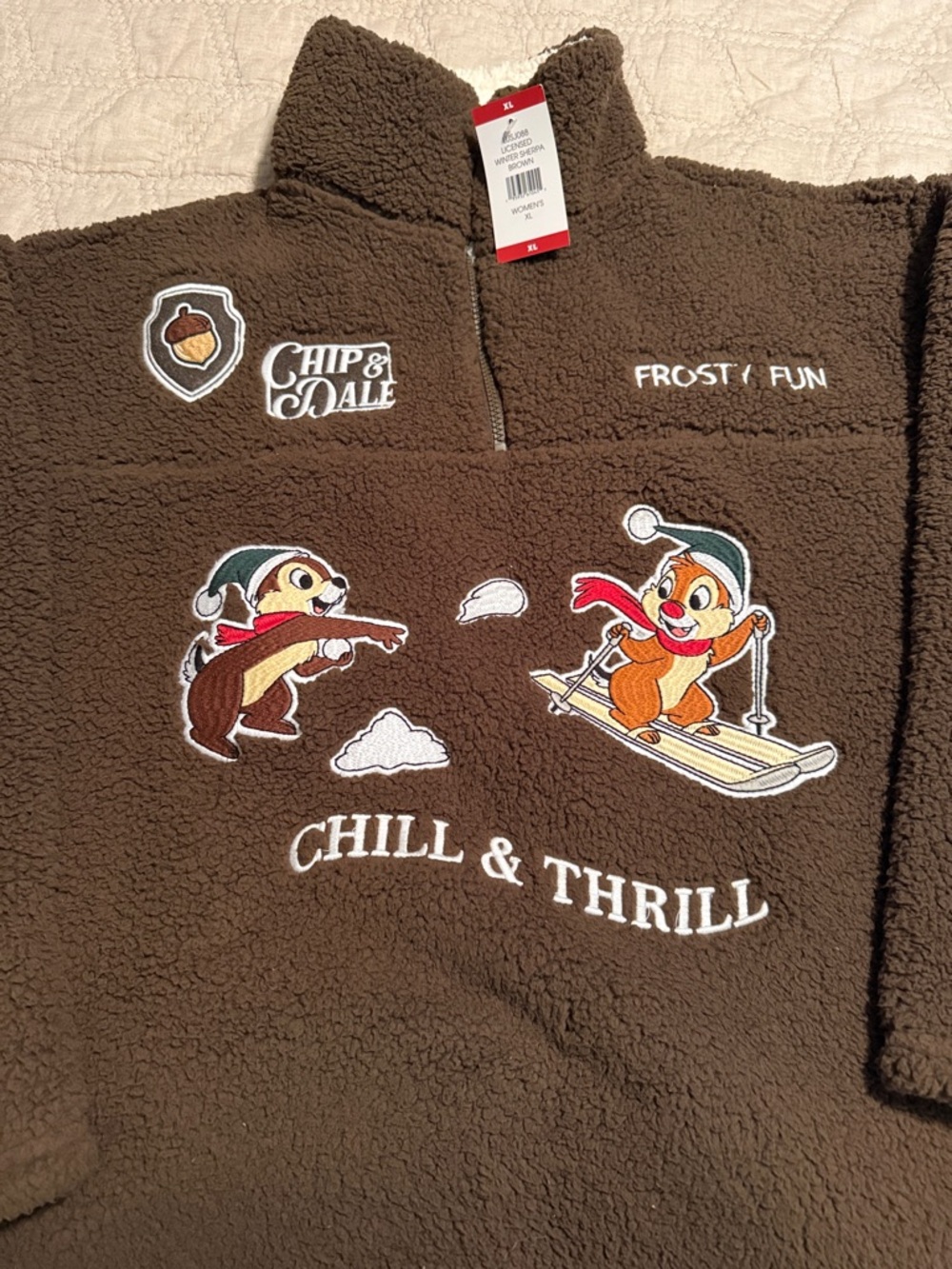Disney Brown Chip & Dale Teddy Jacket Chill & Thrill
